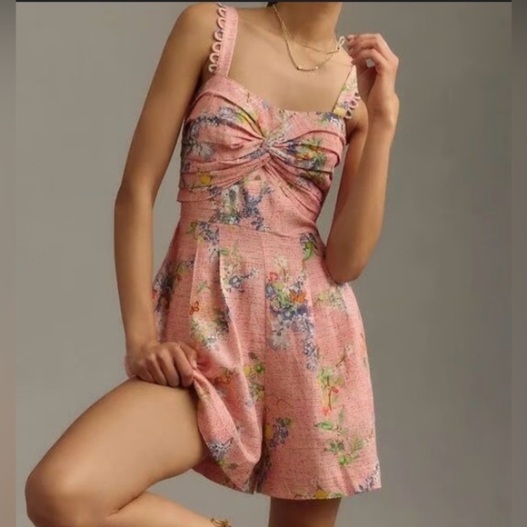Anthropologie Ranna Gill Floral Romper - Picture 1 of 6